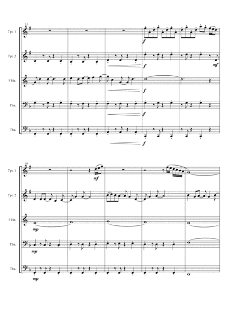 For The First Time In Forever Brass Ensemble scores gallery preview page 2