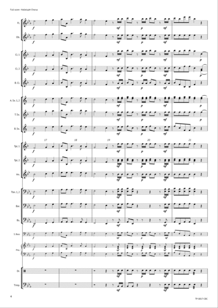 Hallelujah Chorus (Messiah) Concert Band scores gallery preview page 5