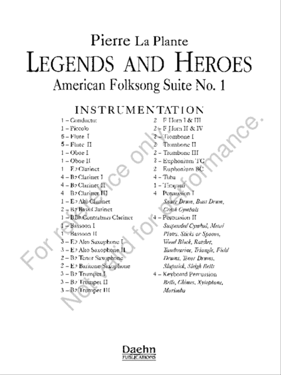 Legends and Heroes Concert Band - Sheet Music page 2