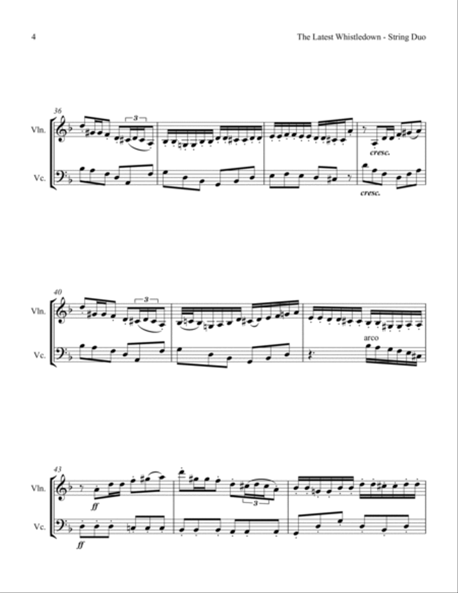 The Latest Whistledown String Duet scores gallery preview page 6