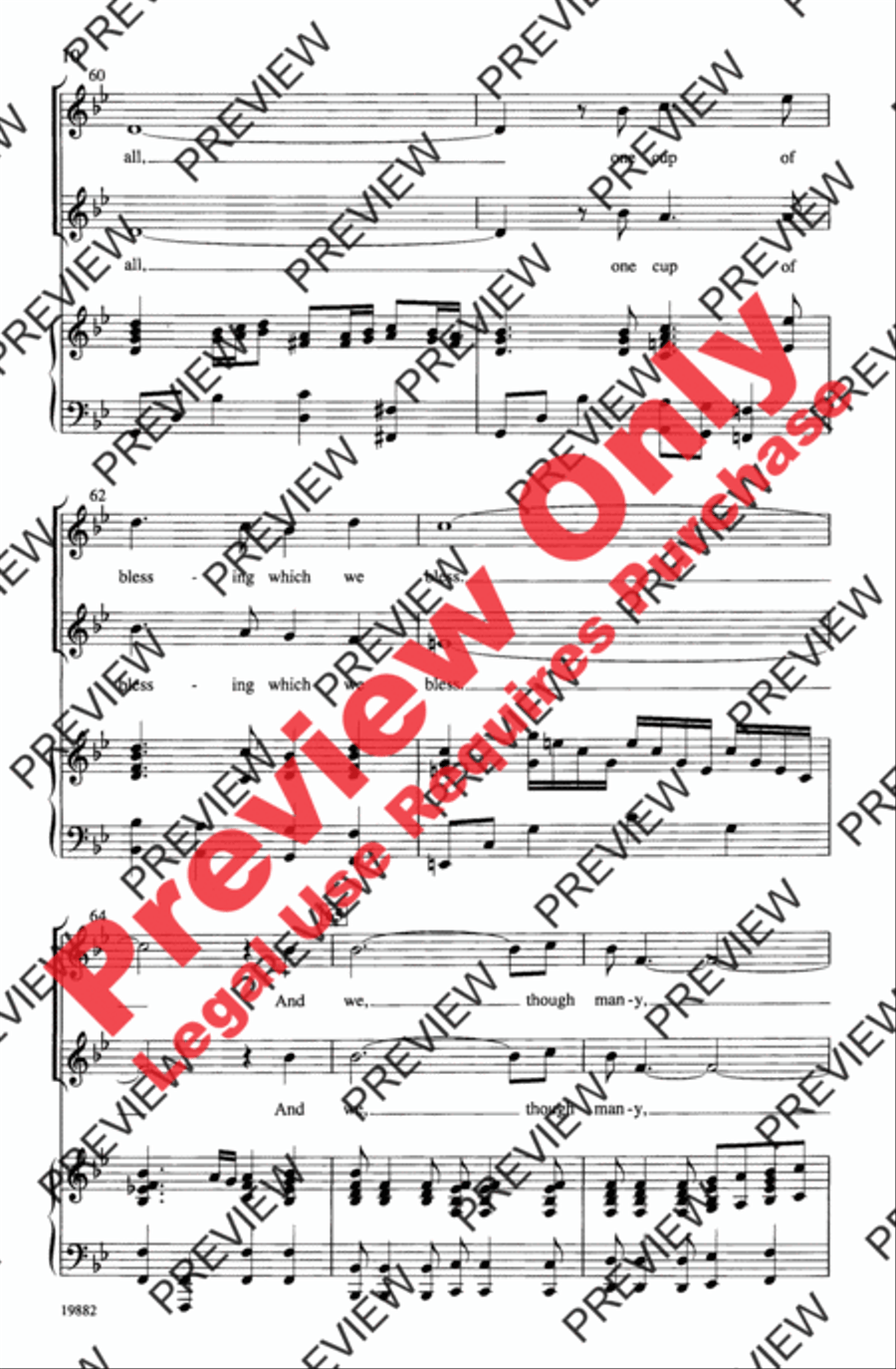 One Bread, One Body Unison Choir scores gallery preview page 10