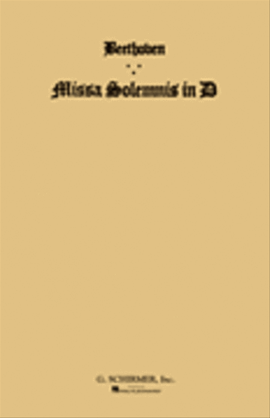 Missa Solemnis in D, Op. 123 4-Part scores gallery preview page 1