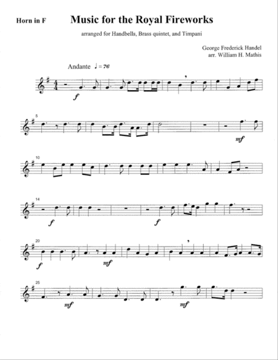 Music for the Royal Fireworks Piano scores gallery preview page 4
