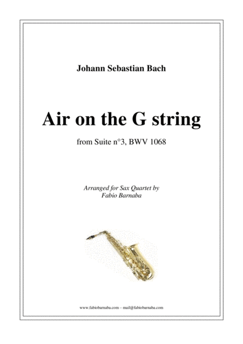 Air on the G string - for Sax Quartet image number null