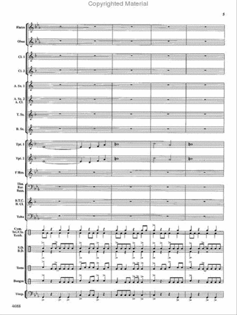 Tribal Drums Tribal Drums Concert Band scores gallery preview page 5