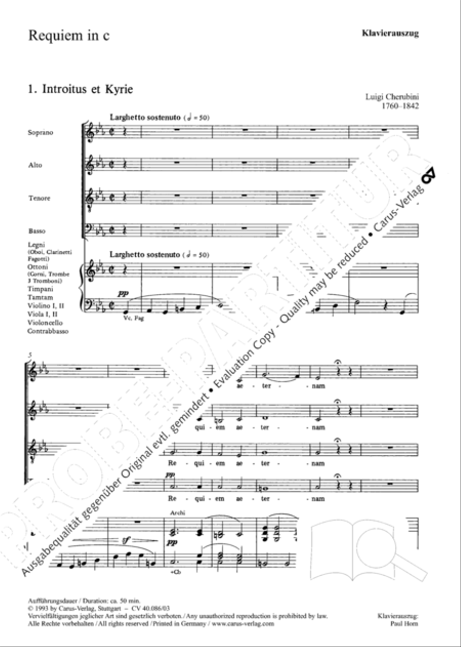 Requiem in C minor 4-Part scores gallery preview page 4