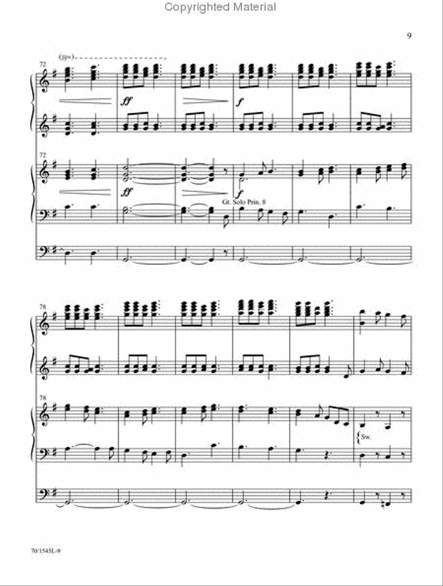 The Snow Lay on the Ground Organ scores gallery preview page 8