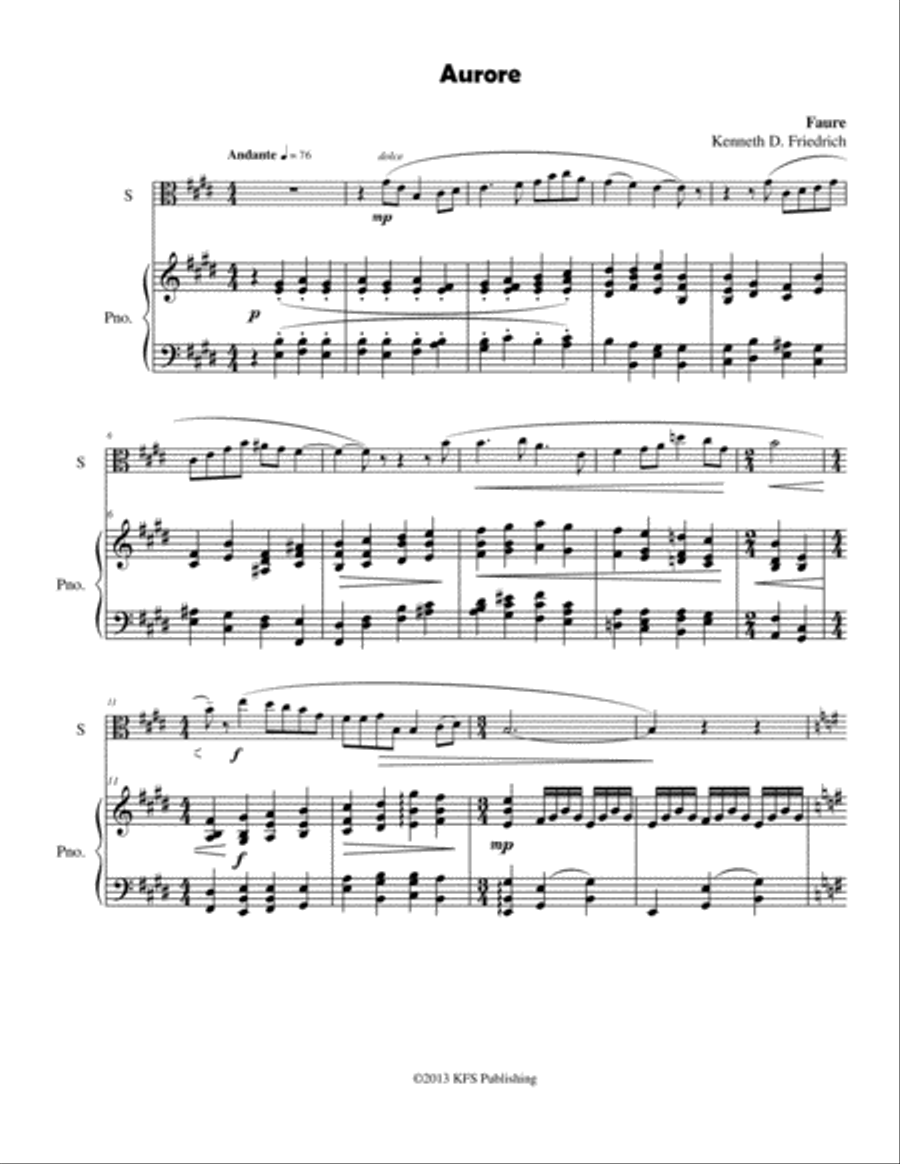 Seven Faure Art Songs Seven Faure Art Songs Viola scores gallery preview page 5