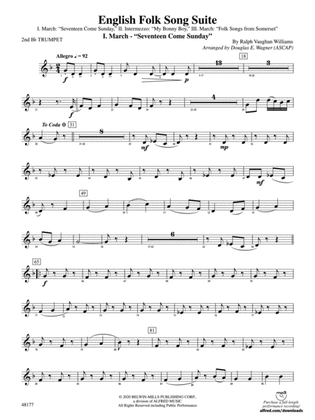 English Folk Song Suite: 2nd B-flat Trumpet