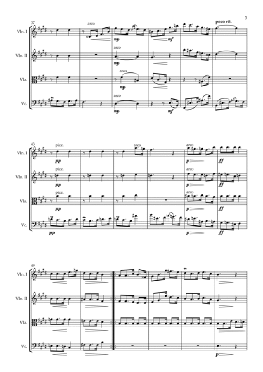 Zortzico arranged for String Quartet String Quartet scores gallery preview page 5