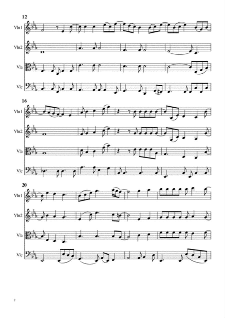 How Deep Is Your Love from the Motion Picture SATURDAY NIGHT FEVER String Quartet scores gallery preview page 2