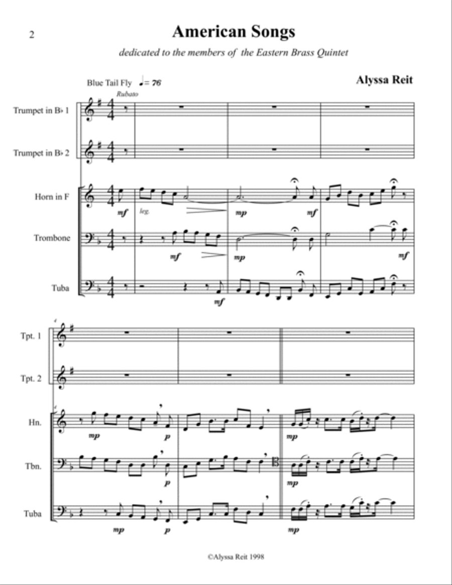 American Soings Brass Ensemble scores gallery preview page 4