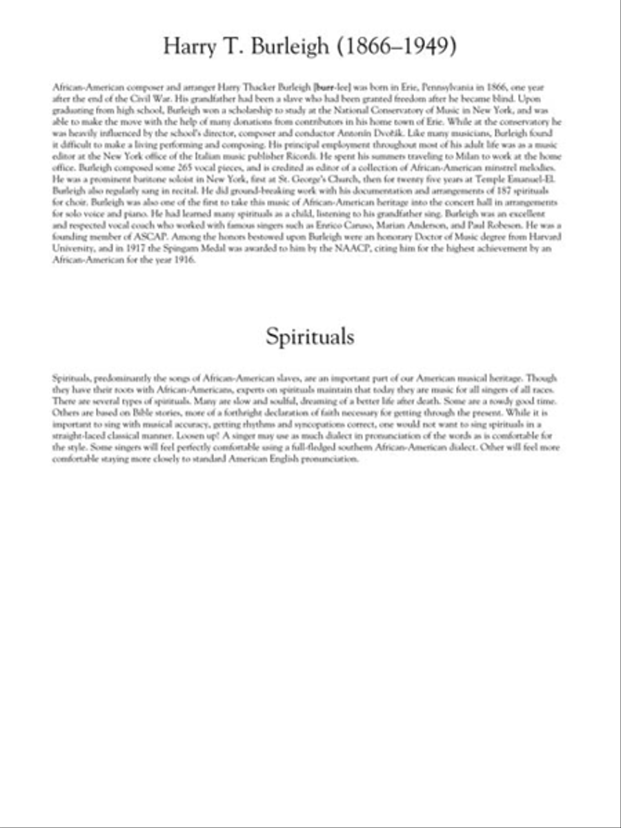 25 Spirituals Arranged by Harry T. Burleigh Low Voice scores gallery preview page 5