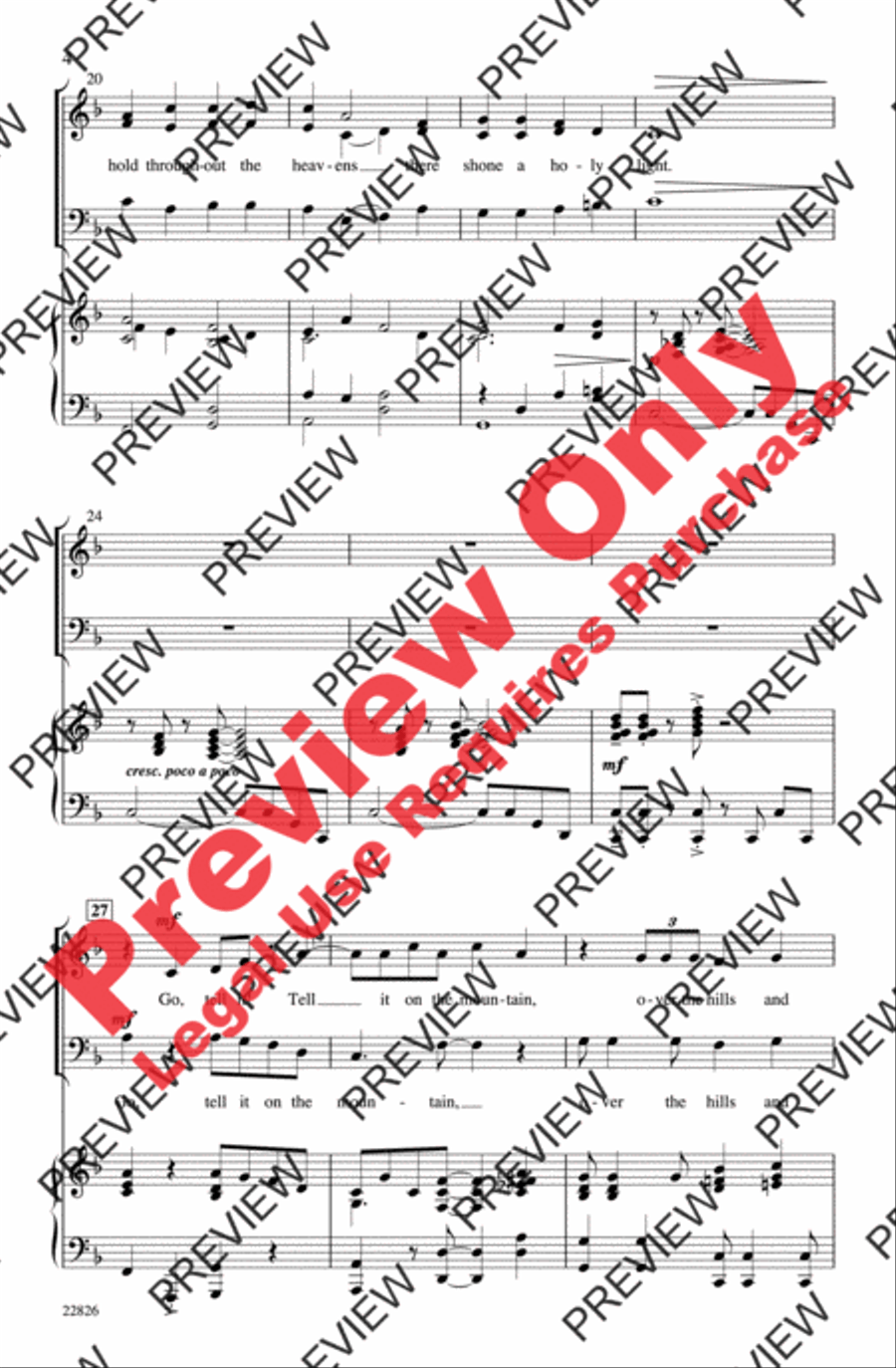 Tell It on the Mountain 3-Part scores gallery preview page 4