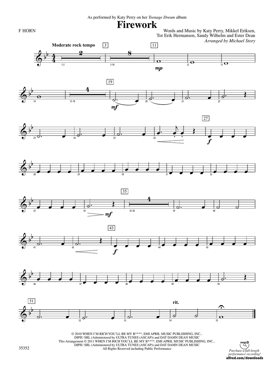 Firework: 1st F Horn