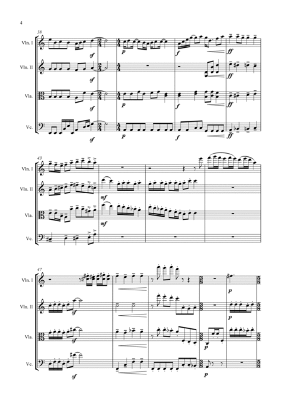 The Prophet's Song The Prophet's Song String Quartet scores gallery preview page 4