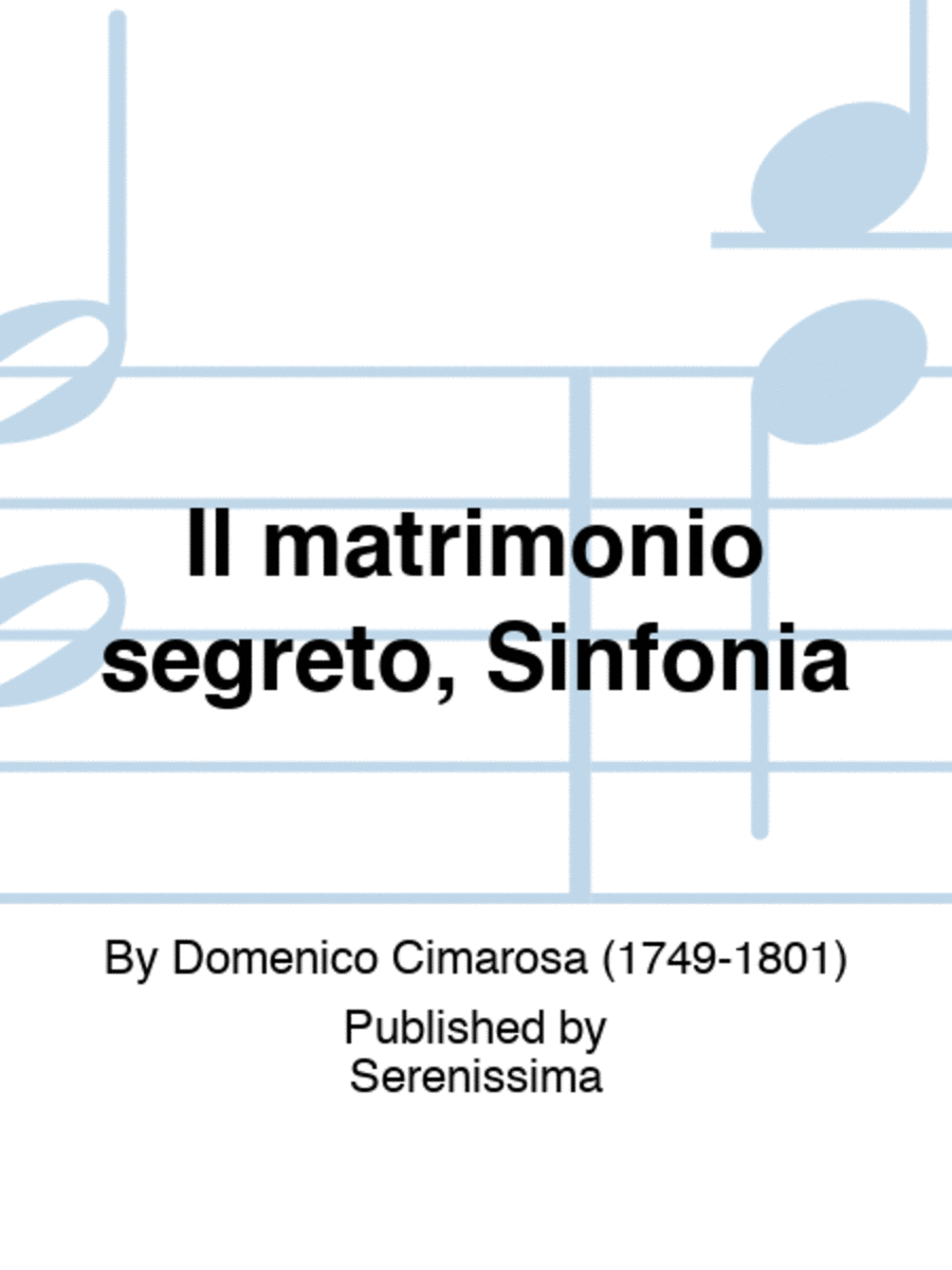 Il matrimonio segreto, Sinfonia Orchestra scores gallery preview page 1