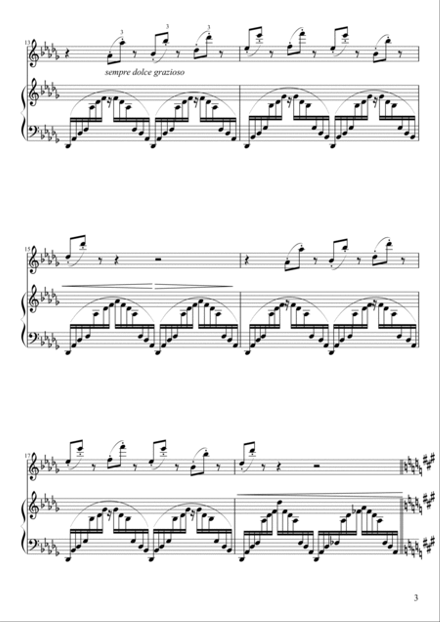 Etude de Concert S. 144 No. 3 in Db Major Piano Method scores gallery preview page 3