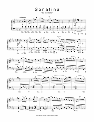Sonatina (La Siciliana) from Sonatinas and Other Pieces from the Viennese Sketchbook for piano solo