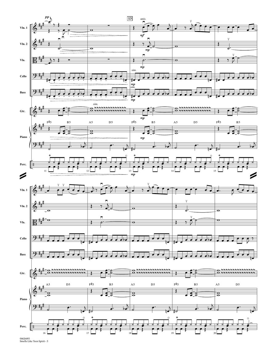 Smells Like Teen Spirit - Full Score Orchestra scores gallery preview page 3