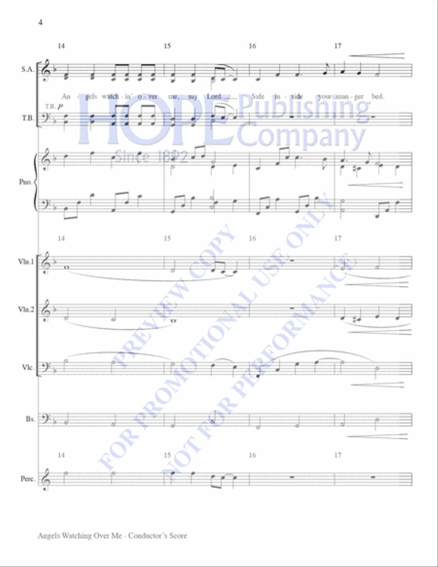 Angels Watching Over Me Angels Watching Over Me 4-Part scores gallery preview page 4