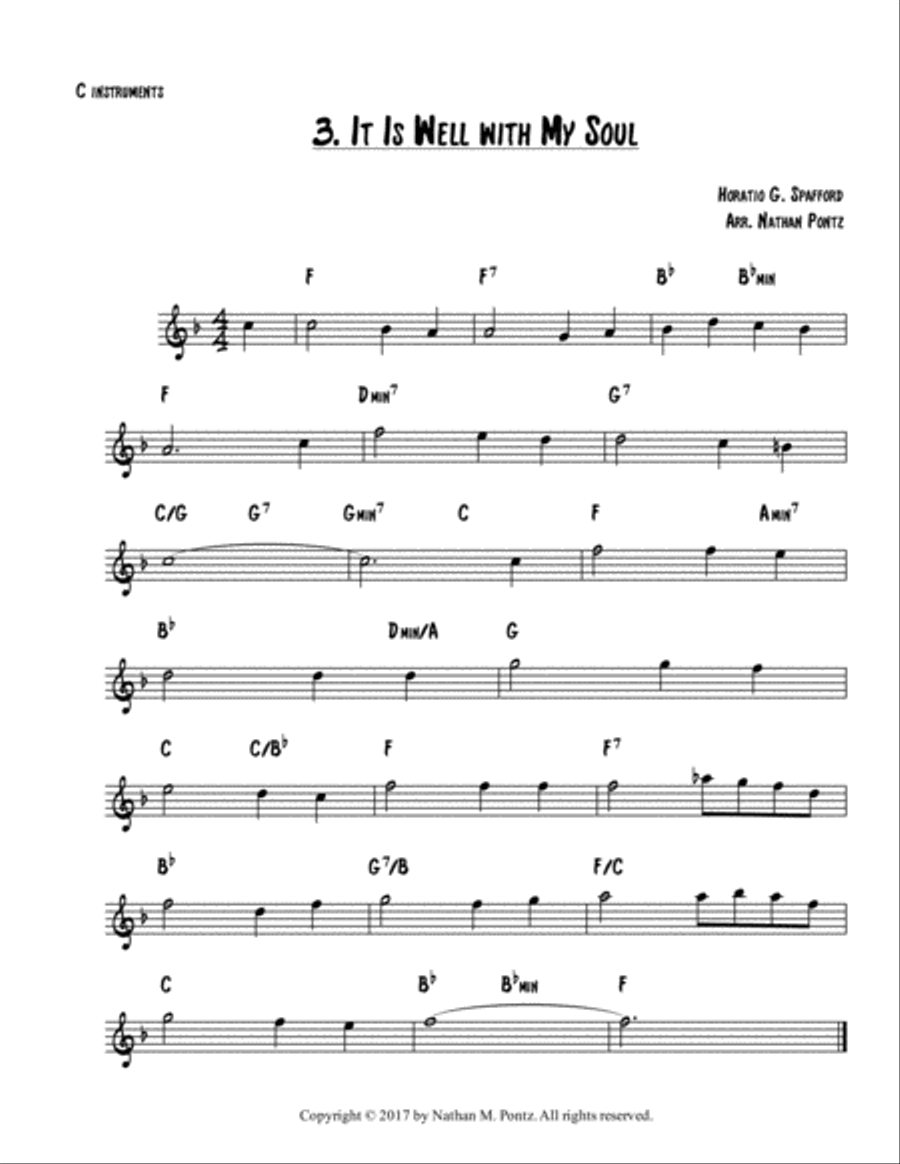 The Fake Hymnal, Vol. 1 (for C Instruments): 10 Classic Hymns Re-imagined in a Jazz Fake Book Presen Choir scores gallery preview page 5