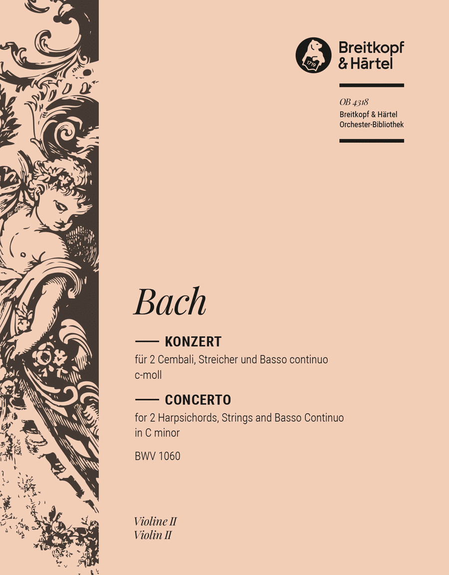 Harpsichord Concerto in C minor BWV 1060 Orchestra scores gallery preview page 1