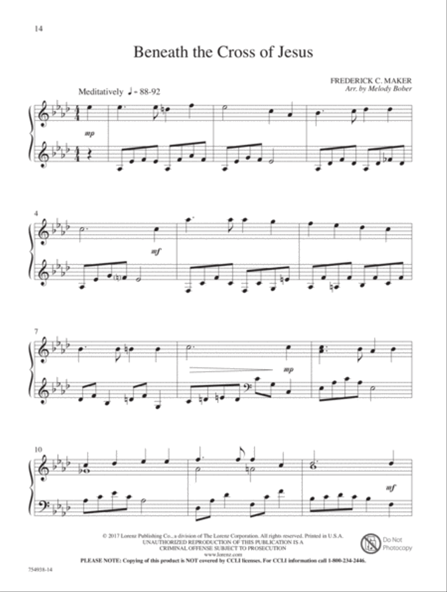 The Wonder of Glorious Love Piano Solo scores gallery preview page 4