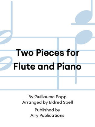 Book cover for Two Pieces for Flute and Piano