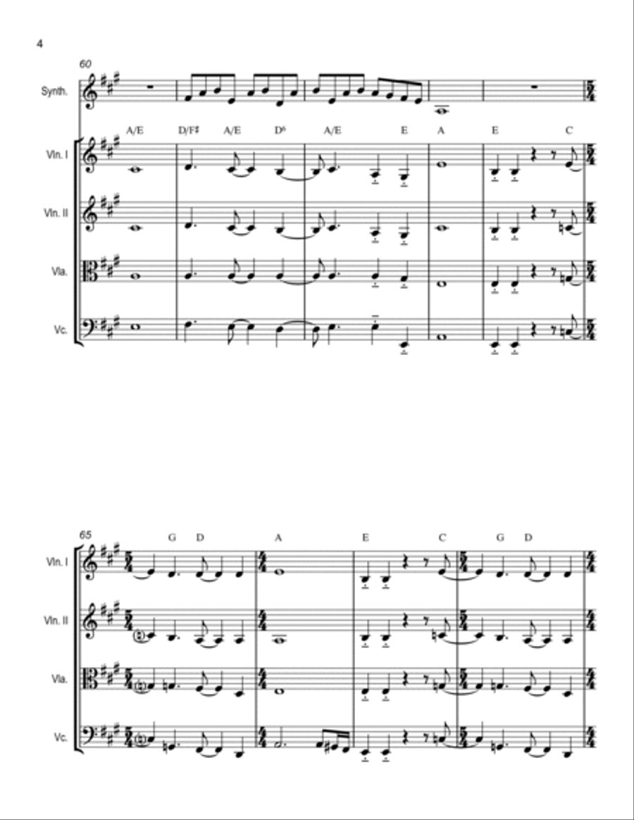 Here Comes The Sun String Quartet scores gallery preview page 4