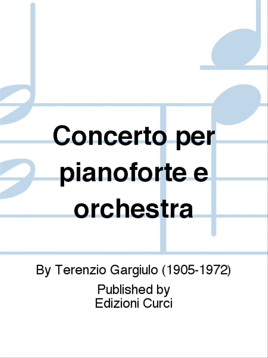 Concerto per pianoforte e orchestra Piano Solo scores gallery preview page 1