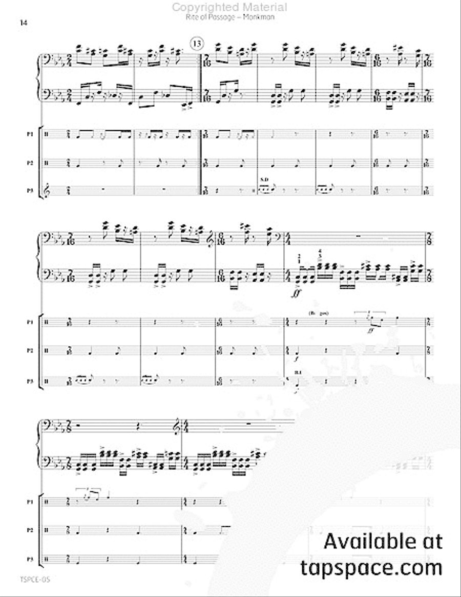 Rite of Passage Rite of Passage Percussion Ensemble scores gallery preview page 17