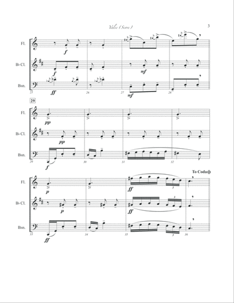 Valse (album Des Six) Woodwind Trio scores gallery preview page 4