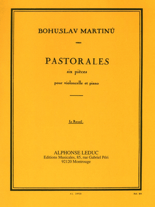 Book cover for Pastorales, Six Pieces For Cello And Piano