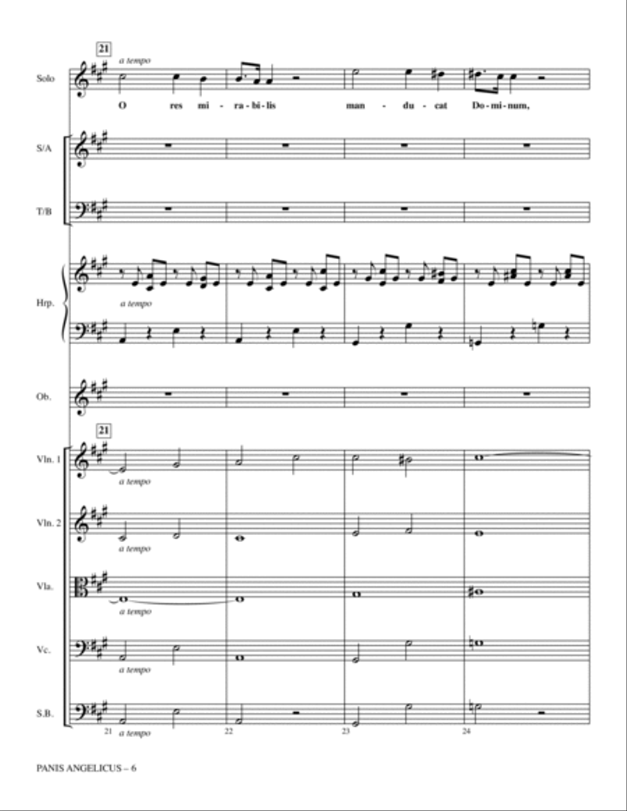 Panis Angelicus - Full Score Choir scores gallery preview page 6