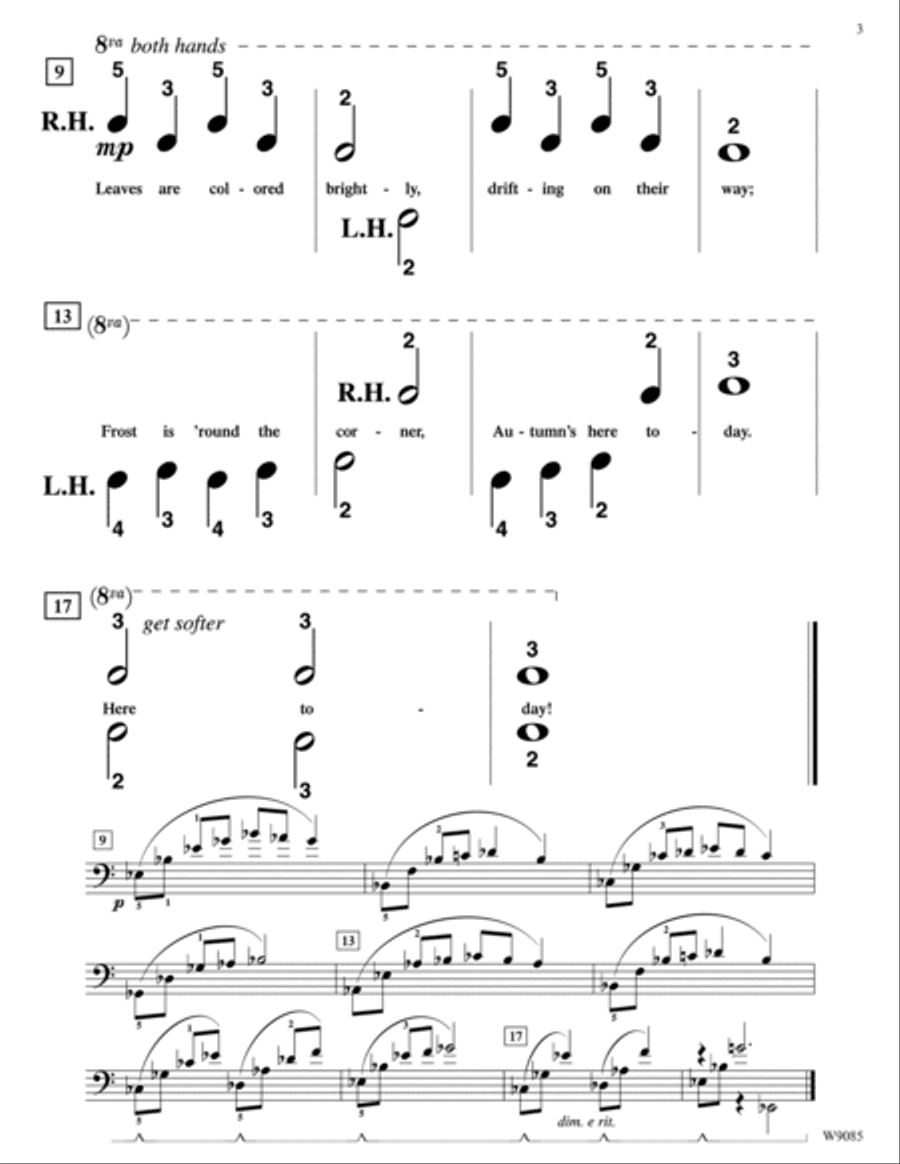 Autumn Days Easy Piano scores gallery preview page 3