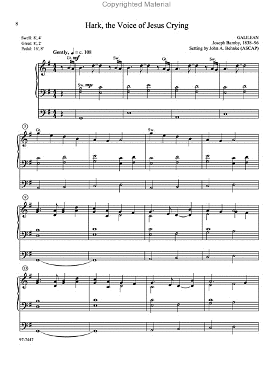 Five Preludes of Praise, Set 7 Organ scores gallery preview page 3