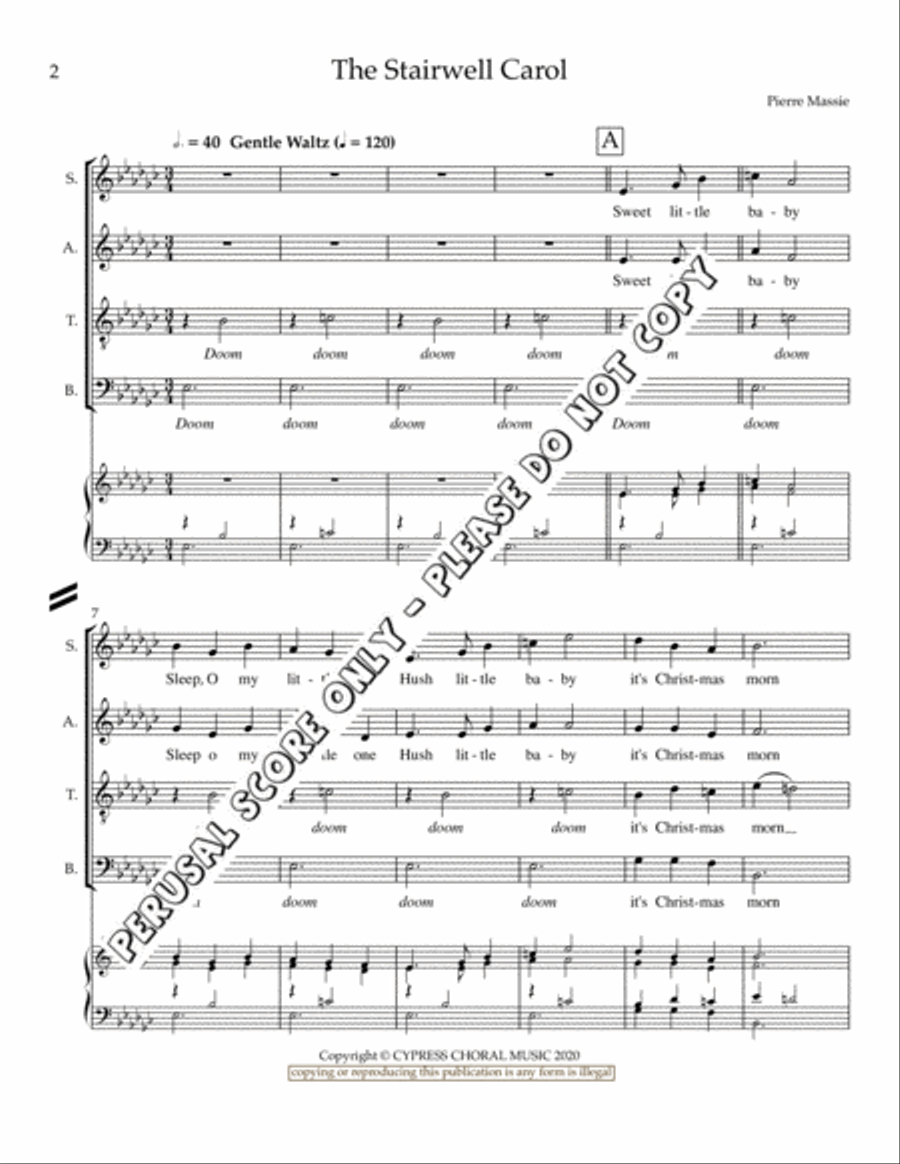 Stairwell Carol 4-Part scores gallery preview page 2