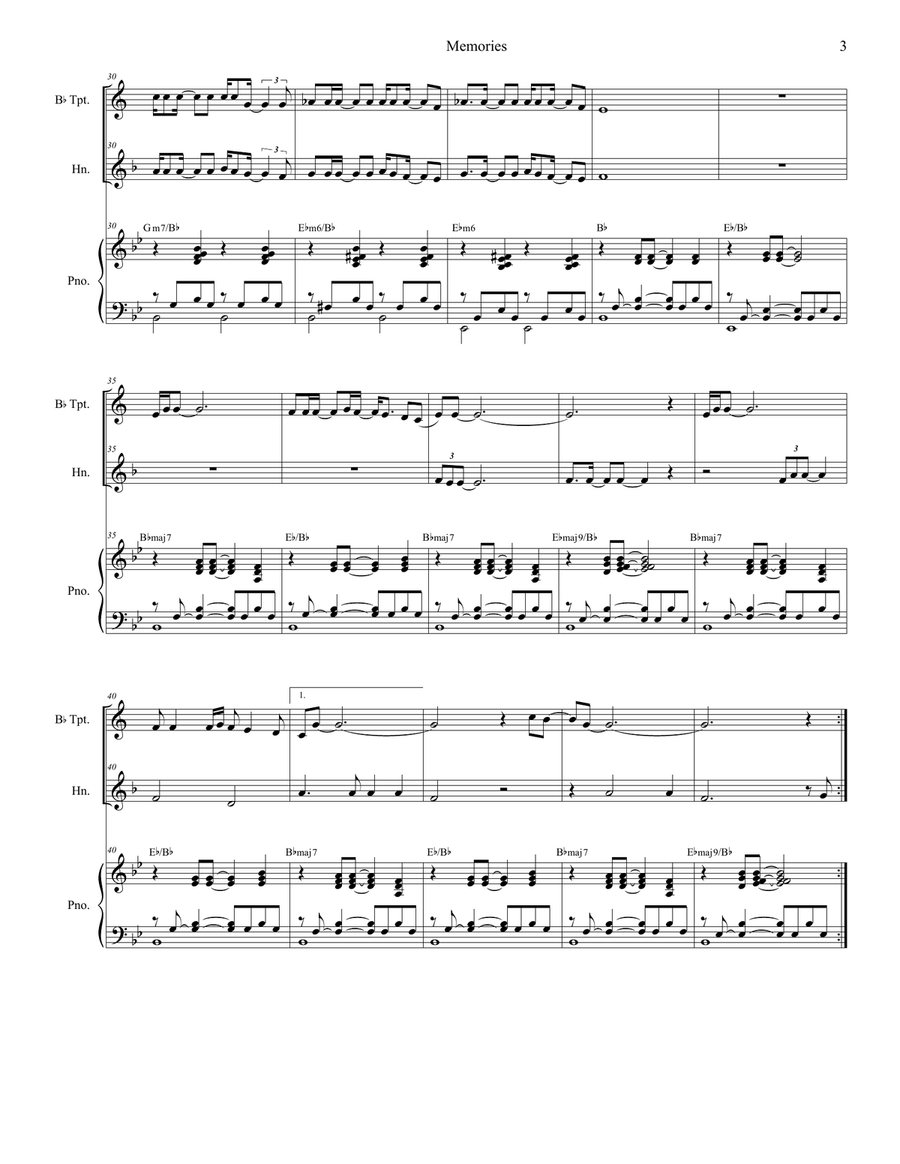 Memories Brass Duet scores gallery preview page 3