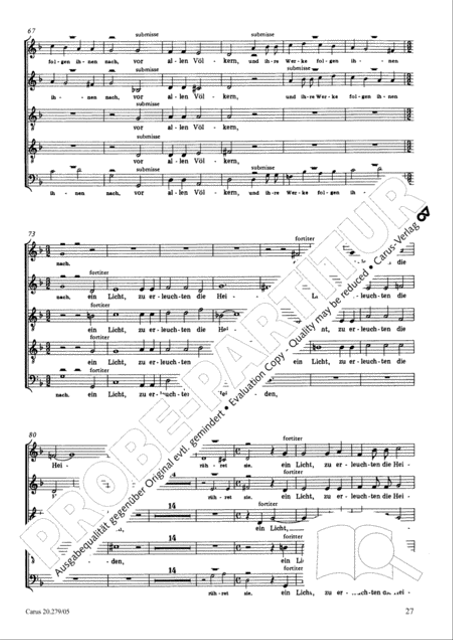 Musikalische Exequien I-III Choir scores gallery preview page 28