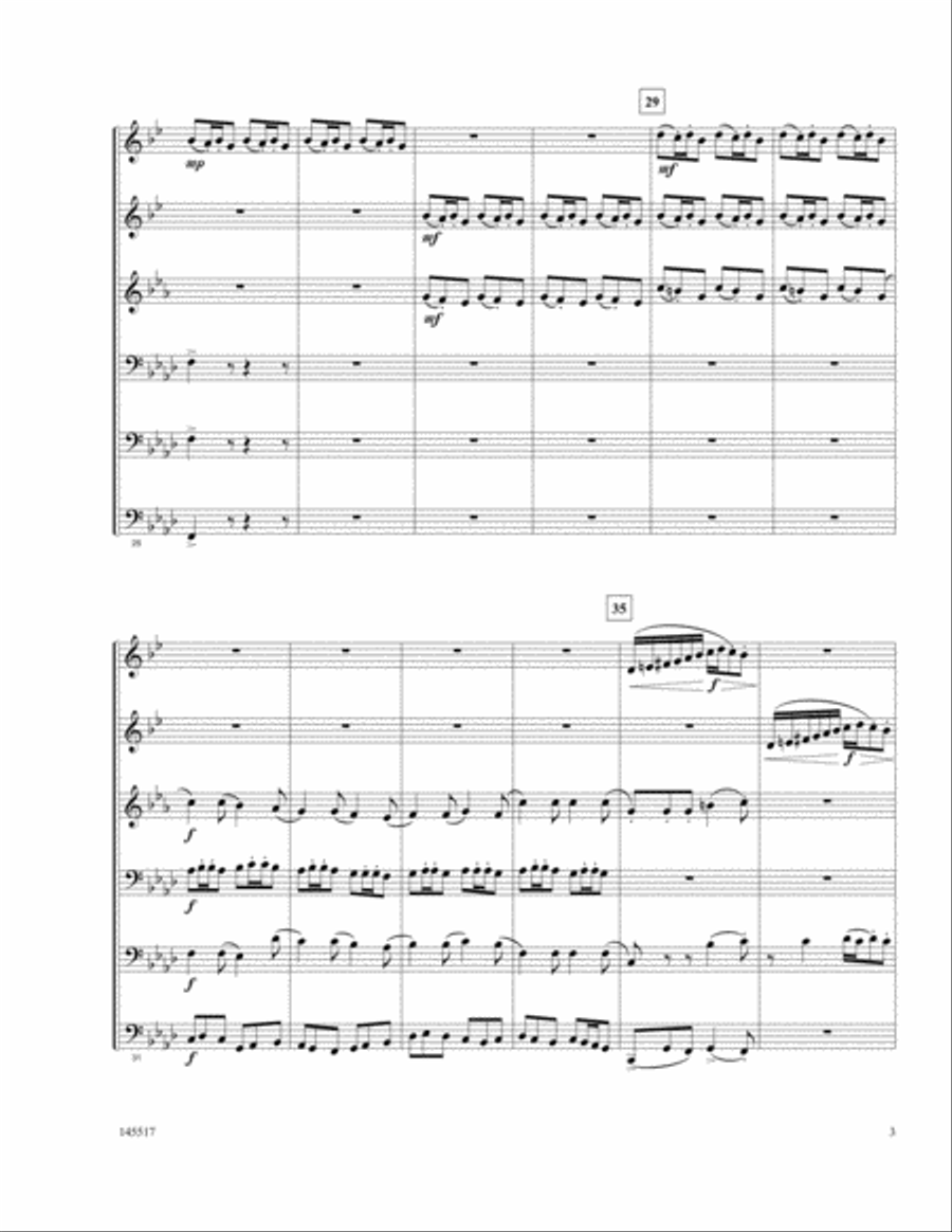 Carol Of The Bells Brass Quintet scores gallery preview page 3