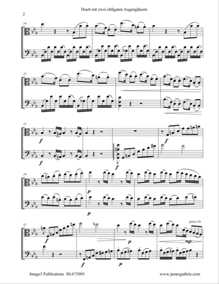 Beethoven: Duet WoO 32 for Viola & Cello String Duet scores gallery preview page 2