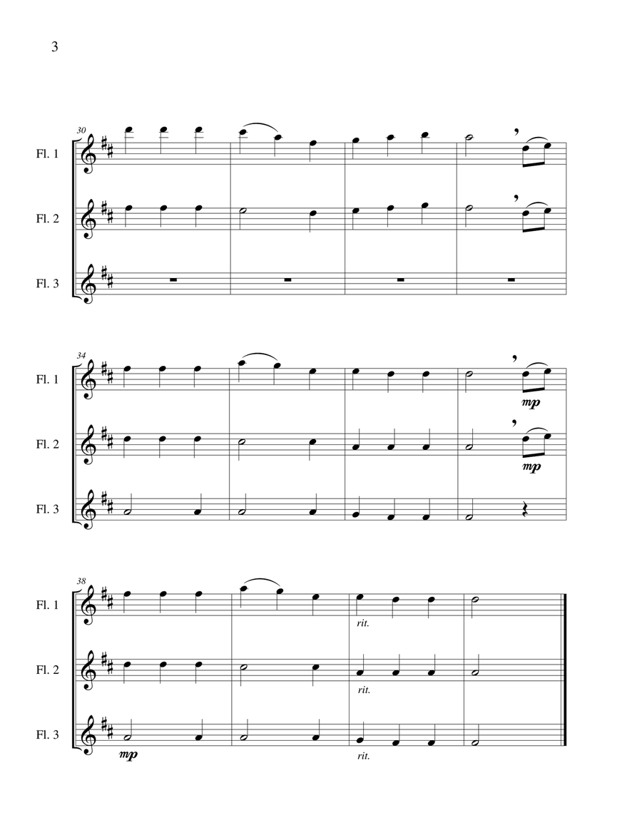 Sweet Betsy from Pike - Flute Trio Flute Trio scores gallery preview page 5