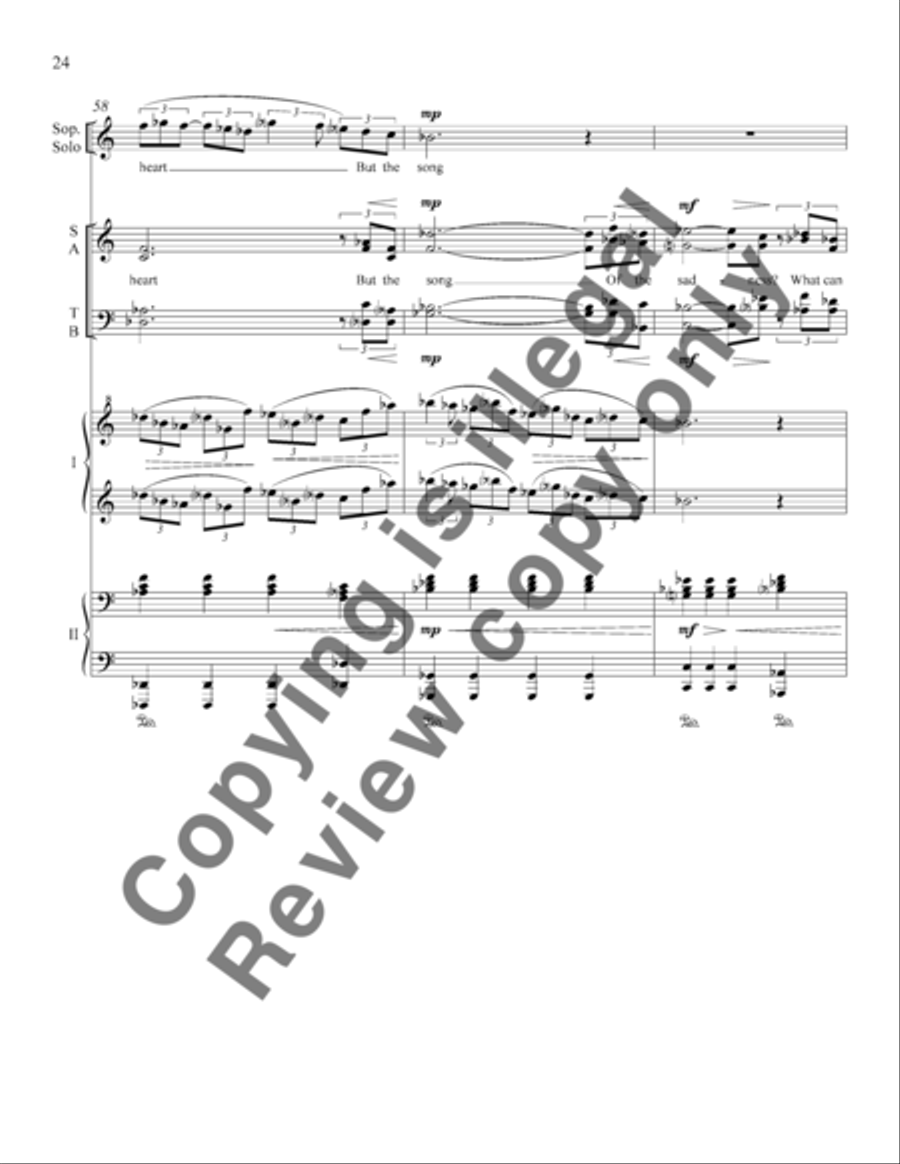 Afro-American Fragments: 4. Song for Billie Holiday Afro-American Fragments: 4. Song for Billie Holiday 4-Part scores gallery preview page 23