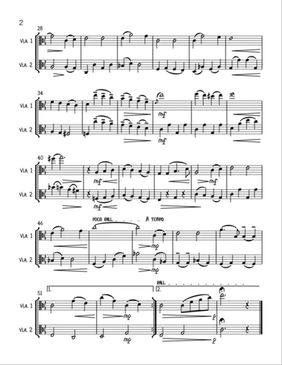 White Christmas String Duet scores gallery preview page 2