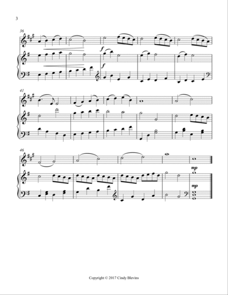 Angels We Have Heard On High, for Harp and Clarinet Clarinet scores gallery preview page 4