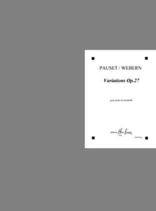 Book cover for Variations Op. 27
