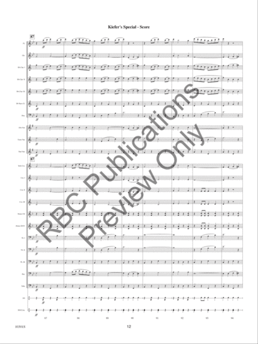 Kiefer's Special Concert Band scores gallery preview page 14