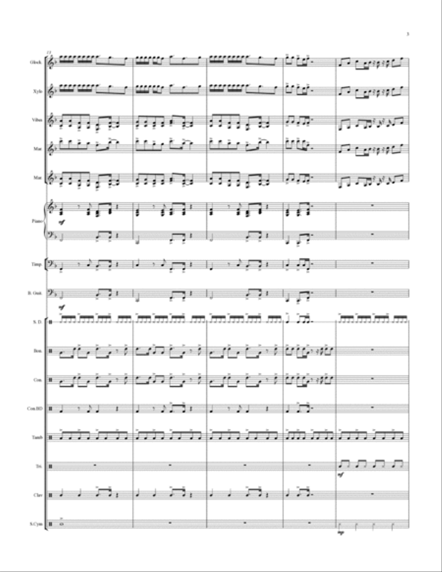 Island Jam #7 - For Percussion Ensemble Percussion Ensemble scores gallery preview page 4