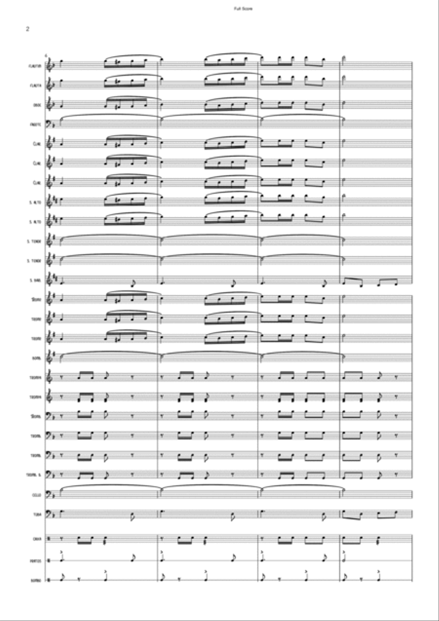 Urbano Medeiros (dobrado): arranjo para banda-sinfônica Concert Band scores gallery preview page 3